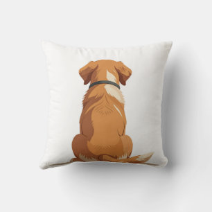 Dogs and cats behind view Throw Pillow