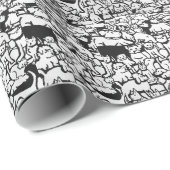 Dogs and Cats Cartoon" Wrapping Paper | Zazzle