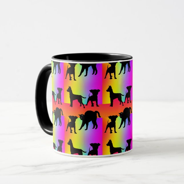 Dogs And Cats + Colors  Mug (Front Left)