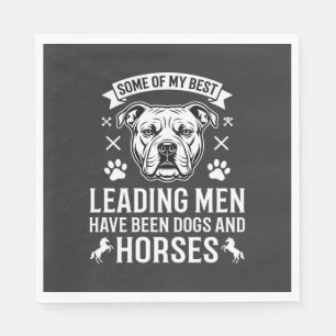 Dogs And Horses Leading Men Napkins
