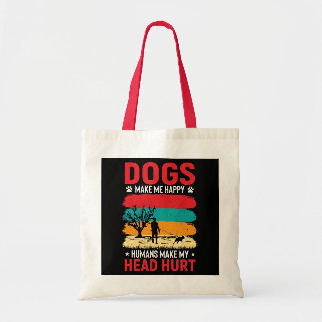 Dogs and Humans Humor Tote Bag (Front)