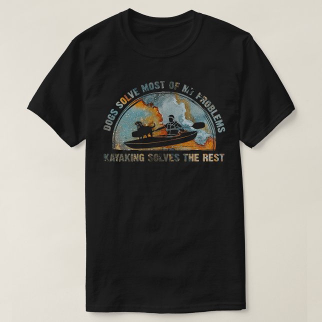 Dogs And Kayaking T  T-Shirt (Design Front)