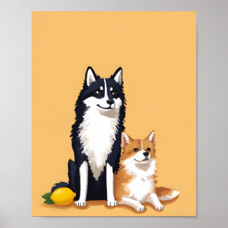 dogs and lemon poster