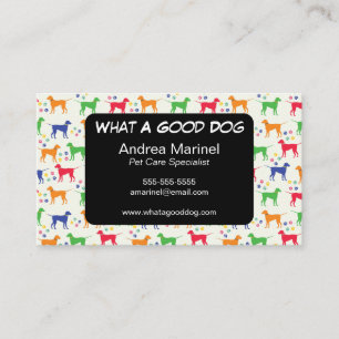 Dogs and Pawprints Pet Services Business Card