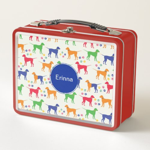 Dogs and Pawprints Pet Services Metal Lunch Box