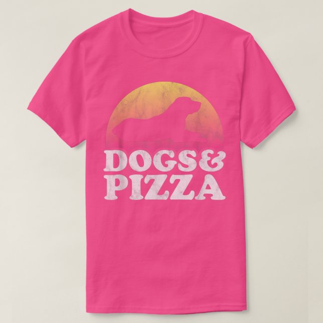 Dogs and Pizza Mens or Womens Dog T-Shirt (Design Front)
