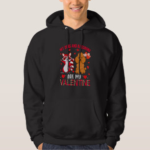 Dogs And Raccoons Are My Valentine Poodle With Rac Hoodie