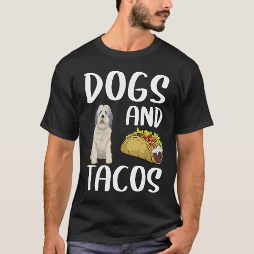 Dogs And Tacos Polish Lowland Sheepdog Mexican Foo T_Shirt