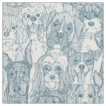 dogs aplenty bluestone fabric