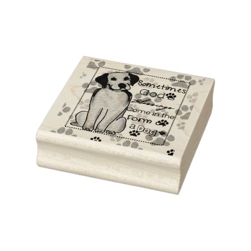 Dogs Are A Blessing From God  Wood Art Stamp