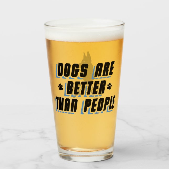 Dogs Are Better [Blk/Blu] Glass (Front Filled)