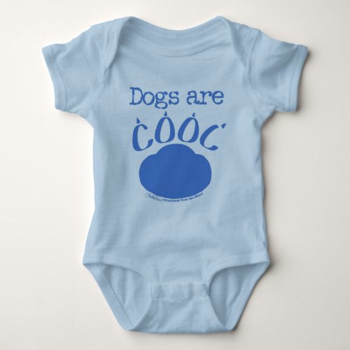 DOGS are Cool Paw Print Baby Bodysuit