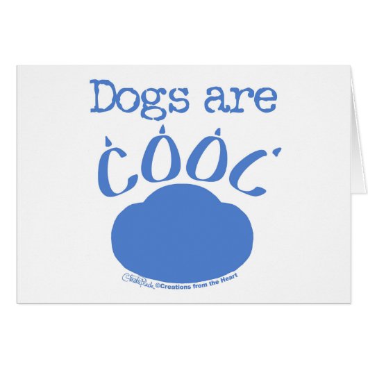 DOGS are Cool Paw Print Cards (Front Horizontal)