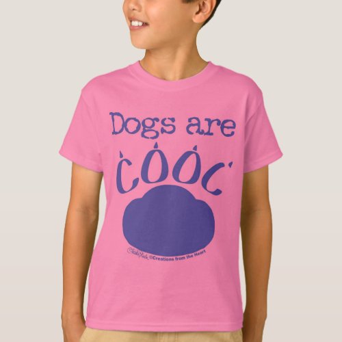 DOGS are Cool Paw Print T_Shirt