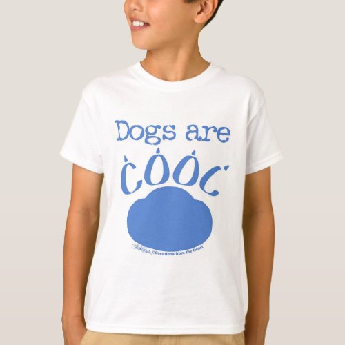 DOGS are Cool Paw Print T_Shirt