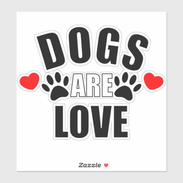 Dogs Are Love Sticker (Sheet)