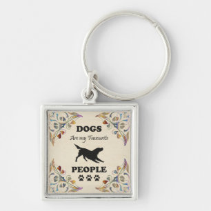 Dogs Are My Favorite People Keychain