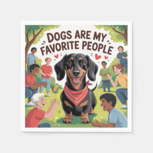 Dogs Are My Favorite People Napkins