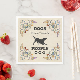 Dogs Are My Favorite People Paper Napkin