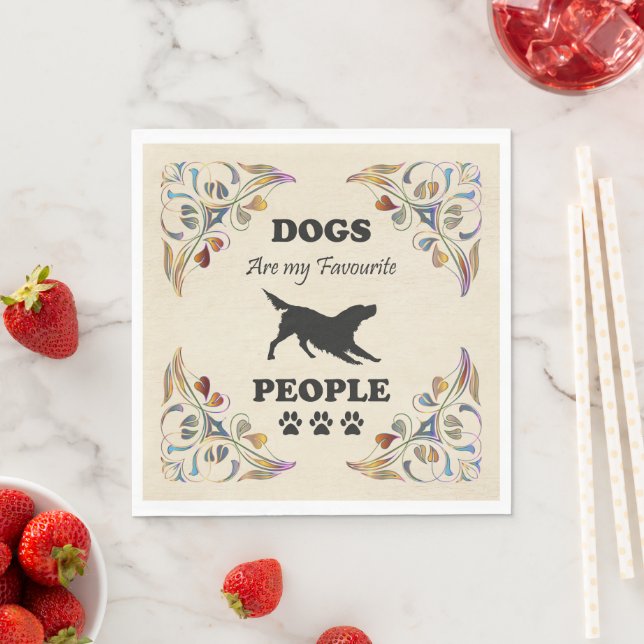 Dogs Are My Favorite People Paper Napkin (Insitu)