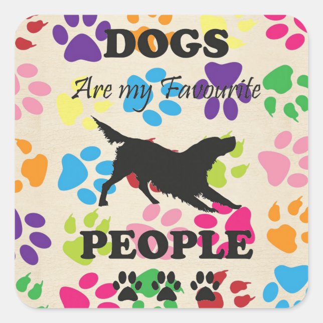 Dogs Are My Favorite People Sticker (Front)