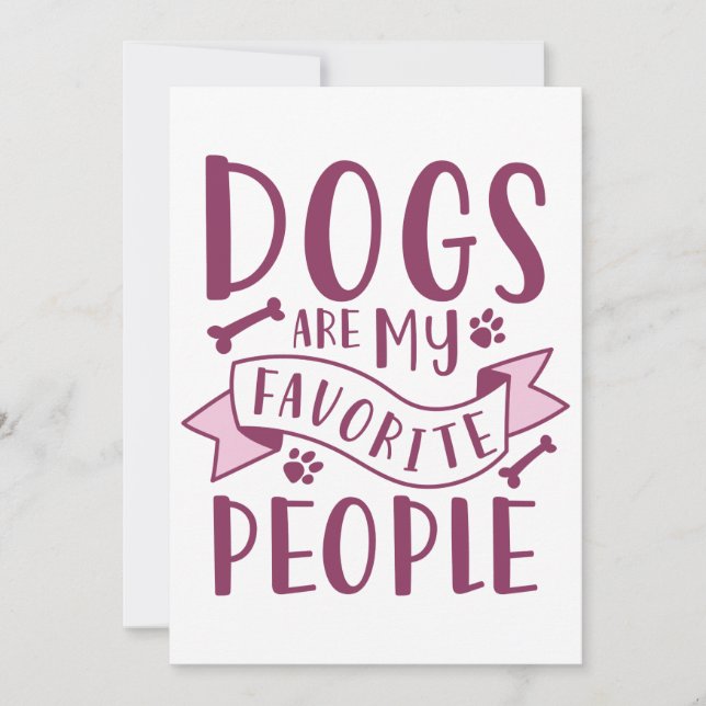 Dogs Are My Favorite People Thank You Card (Front)