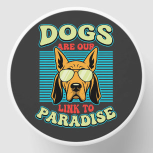 Dogs Are Our Link to Paradise Retro Vector Mini Candle Favors