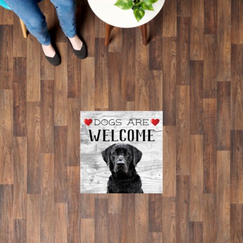 Dogs are Welcome Dog Friendly Business Floor Decal