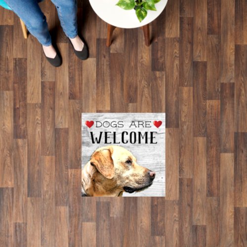 Dogs are Welcome Dog Friendly Business Floor Decal