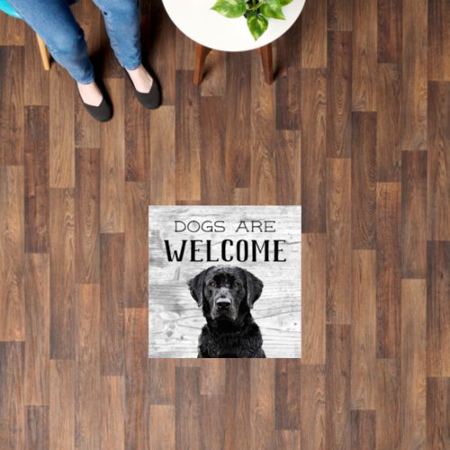Dogs are Welcome Dog Friendly Business Floor Decals