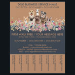 Dogs at the flowers appointment ticket business flyer<br><div class="desc">Dogs at the flowers appointment ticket business</div>