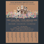 Dogs at the flowers appointment ticket business flyer<br><div class="desc">Dogs at the flowers appointment ticket business</div>