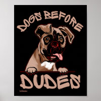 DOGS BEFORE DUDES Olde English Bulldog funny dog  