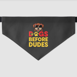 Dogs Before Dudes Pet Bandana Collar