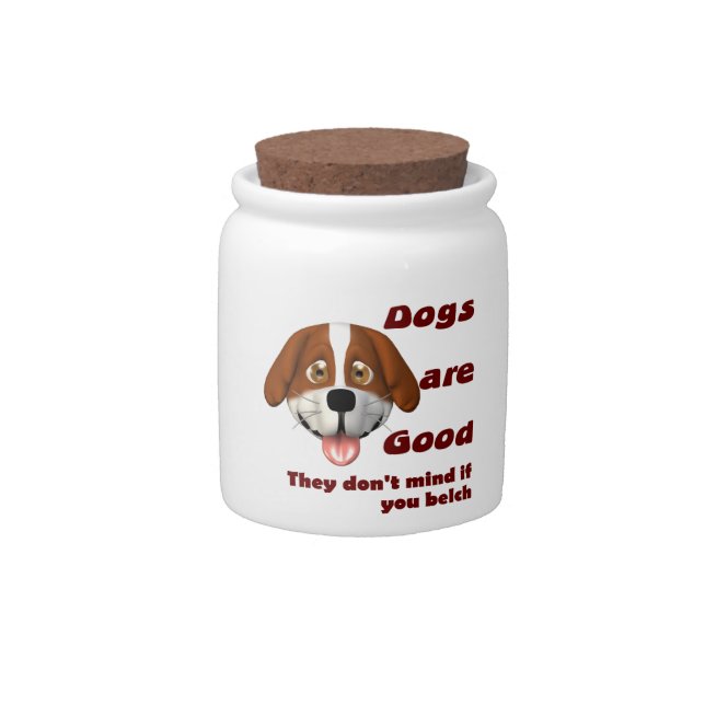 Dogs Belch Candy Jar (Front)