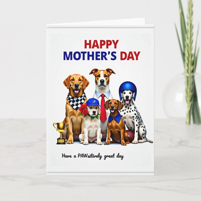 Dogs Best Mothers Day Card (Front)