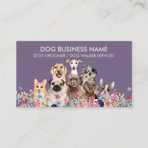Dogs Bicolored double sided Business Card