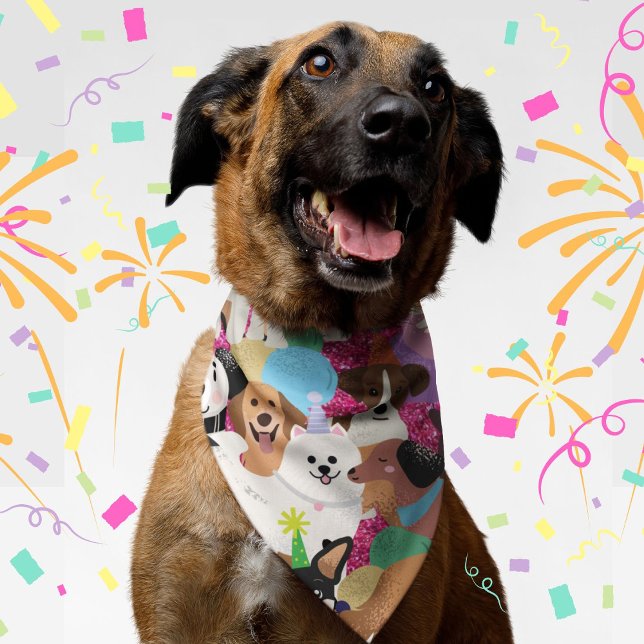 Dog's birthday bandana dog present (Dog Bandana)