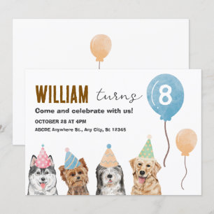 Dogs birthday party invitation