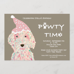 Dog's Birthday Party Invitation (Pawty Time)