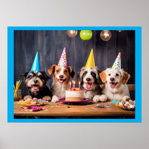 Dogs' Birthday Party Poster
