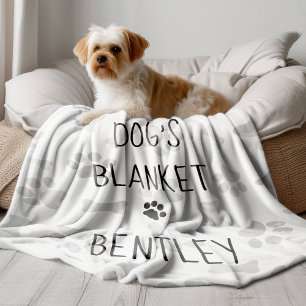 Dog's Blanket Dog Room Decor Paw Prints Dog Lover