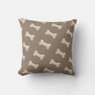 Dog's bone throw pillow