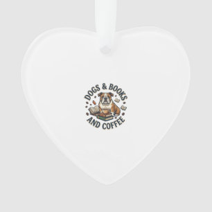Dogs Books Coffee Bulldog Stack Cup_1 Ornament