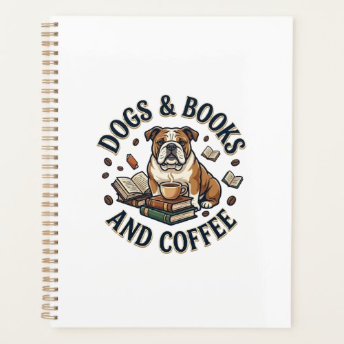 Dogs Books Coffee Bulldog Stack Cup_1 Planner