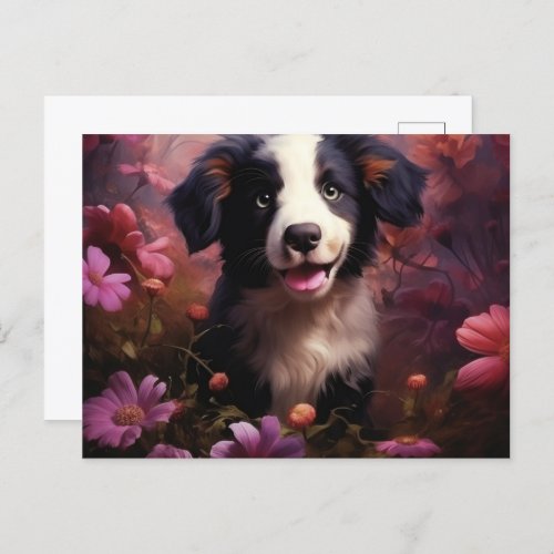 Dogs Bouquet Postcard