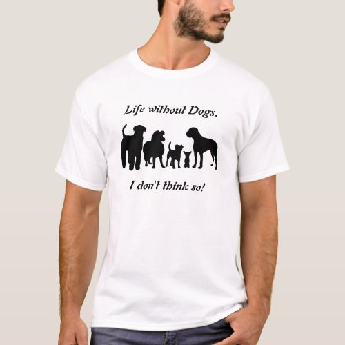 Dogs breed group black silhouette womens t_shirt