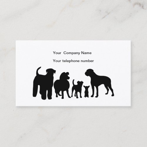 Dogs breed group silhouette custom business card