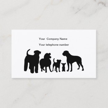 Dogs Breed Group Silhouette Custom Business Card by roughcollie at Zazzle