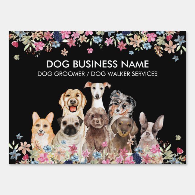 Dogs Breeds pet shop boutique Sign